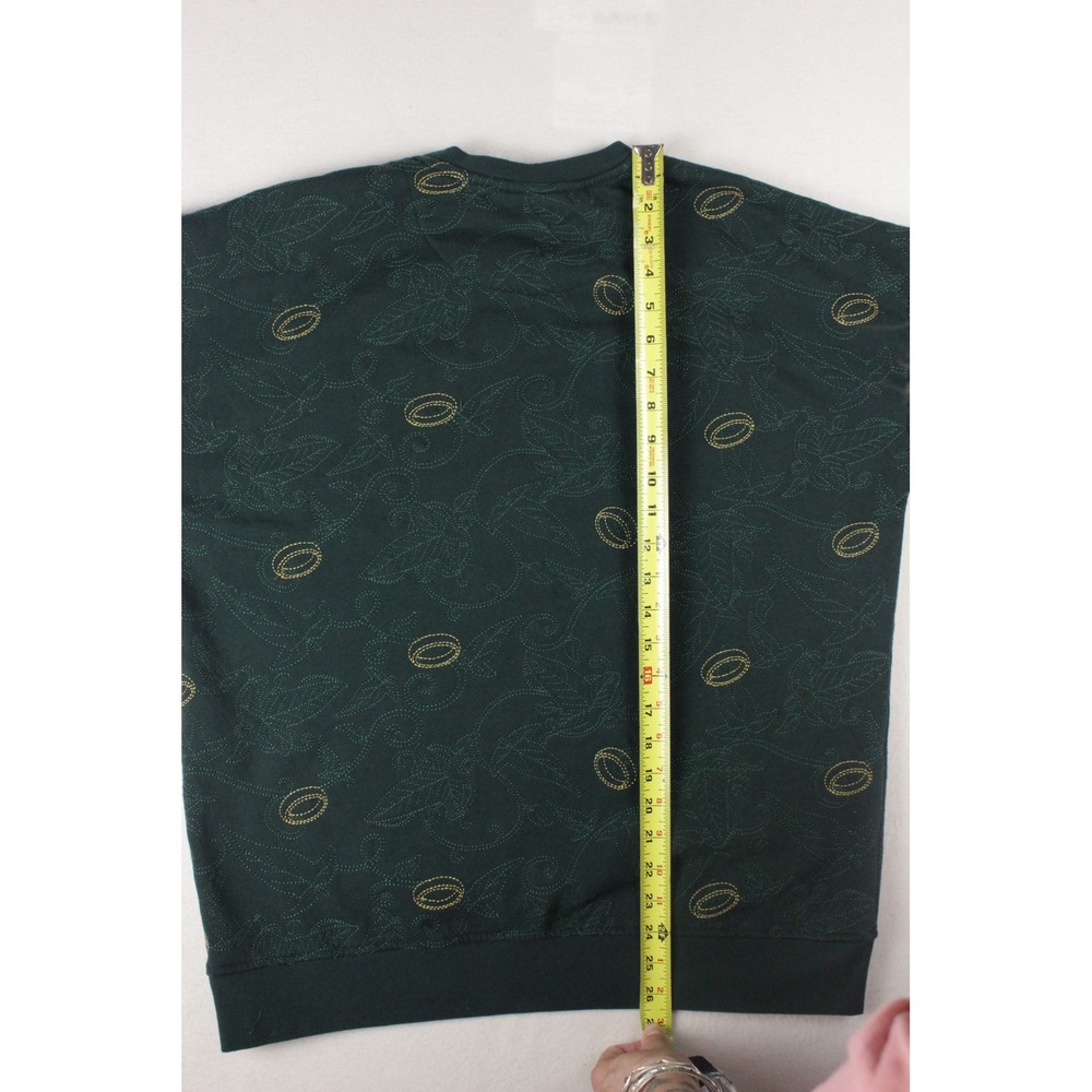BoxLunch Lord of the Rings Sweatshirt Men's Medium Embroidered Green Crewneck - Picture 8 of 11